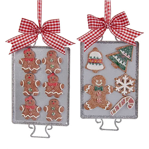 Adorno navideño Ksa bandeja galletas jenjibre 15 cm