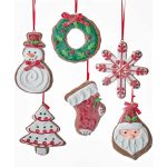 Adorno navideño Ksa galletas jenjibre 9 cm