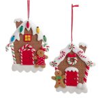 Adorno navideño Ksa casita nevada ladrillo 12 cm