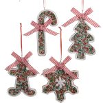 Adorno navideño Ksa galleta con chispas 13 cm