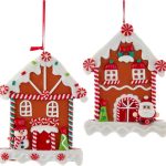 Adorno navideño Ksa casita jenjibre muñeco 12 cm