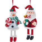 Adorno navideño Ksa muñeco pierna larga 14 cm