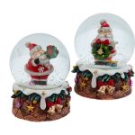 Adorno navideño Ksa F2146 globo santa regalo 6.5 cm