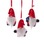 Adorno navideño Ksa duende gorro rojo 7 cm
