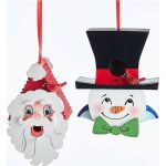 Adorno navideño Ksa pajarera caras 8 cm