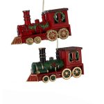 Adorno navideño Ksa tren rojo 12 cm