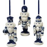 Adorno navideño Ksa Cascanuez porcelana azul 10 cm