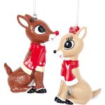 Adorno navideño Ksa Renos Rodolfo y Clarice