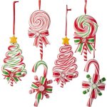 Adorno navideño Ksa paleta de menta 12.5 cm
