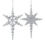 Adorno navideño Ksa estrella plateada 15 cm