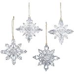 Adorno navideño Ksa copo nieve acrilico 9 cm