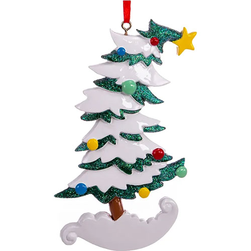 Adorno navideño Ksa árbol torcido 11 cm