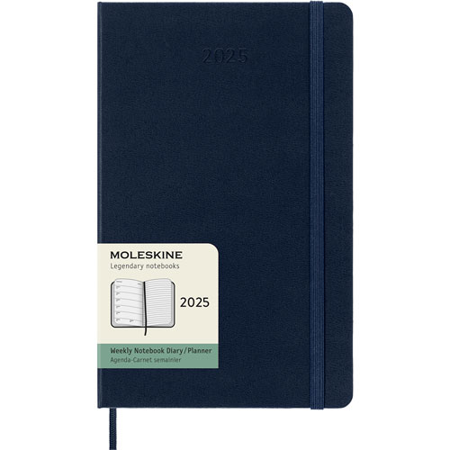 Agenda Juvenil Moleskine Pasta Dura 13X21Cm Azul Zafiro Semana A La Vista
