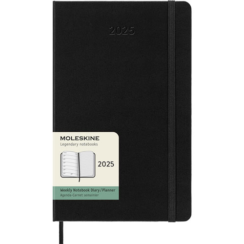 Agenda Juvenil Moleskine Pasta Dura 13X21Cm Negro Semana A La Vista
