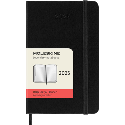 Agenda Juvenil Moleskine Pasta Dura 9X14Cm Negro Día Por Pagina