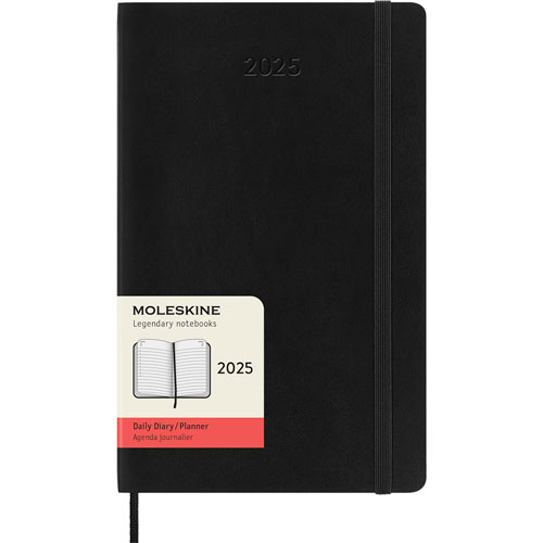 Agenda Juvenil Moleskine Pasta Suave 13X21Cm Negro Día Por Pagina