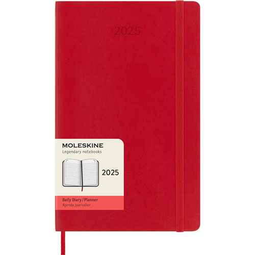 Agenda Juvenil Moleskine Pasta Suave 13X21Cm Rojo Día Por Pagina