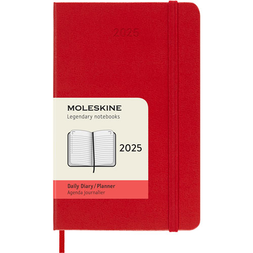 Agenda Juvenil Moleskine Pasta Suave 13X21Cm Rojo Semana A La Vista