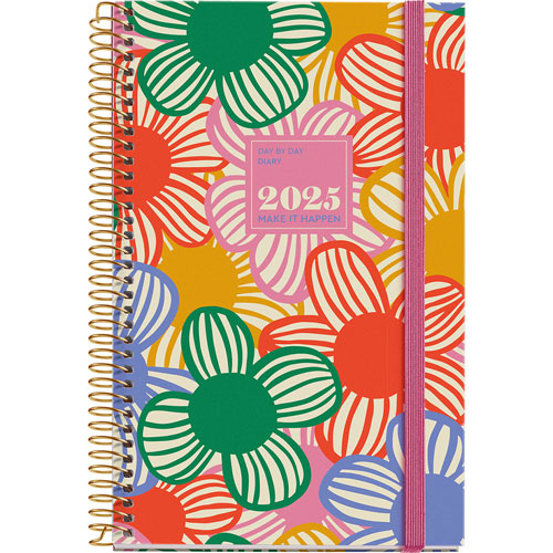 Agenda Juvenil Mqr Activa 18x14cm Dia Por Pagina Flowery 2025