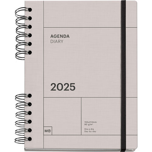 Agenda Juvenil Mqr Plus 22x16cm Dia Por Pagina Gris 2025