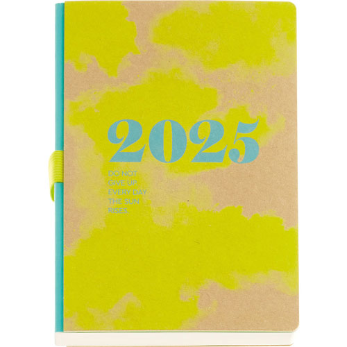 Agenda Juvenil Mqr Plus 22x16cm Dia Por Pagina Kraft Nubes 2025