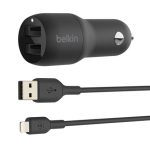 Cargador Belkin Dual Usb-A/Lightning 24W +Usb-A