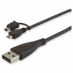 CABLE COMBO USB MICRO MINI 0.9M