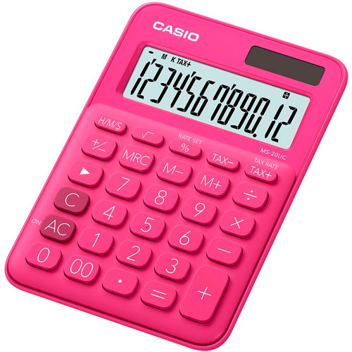 CALCULADORA DE SEMI-ESCRITORIO CASIO MS-20UC-RD