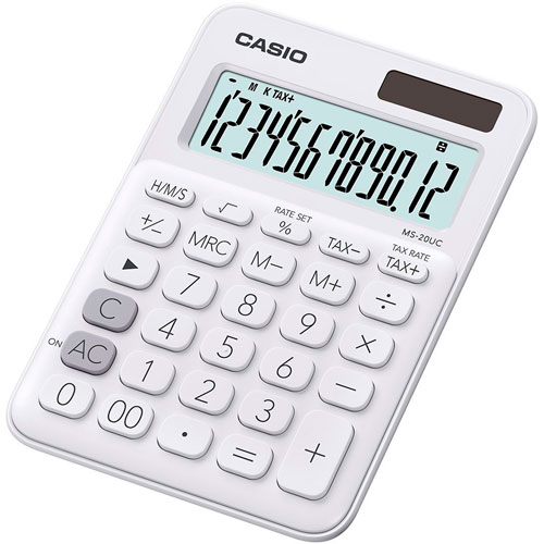 CALCULADORA DE SEMI-ESCRITORIO CASIO MS-20UC-WE