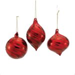 Esfera de navidad Ksa roja oscura 9 cm