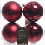 Esfera navidad KMK 22168 10cm rojo oxido con 4 piezas