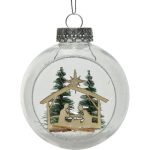 Esfera navidad KMK 25945 8cm con nacimiento