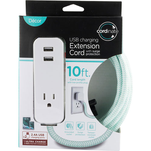 Extensión Cordinate 37918 3.04M 2 Usb 1 Contacto