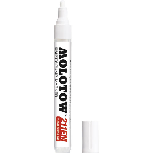 MARCADOR VACÍO MOLOTOW 211EM REDONDO 4 MM