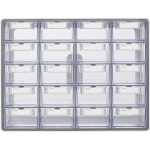 Organizador Multiusos System 36.2X17.6X28Cm 20 Cajones Gris