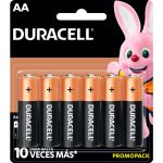 Pilas Duracell promopack AA blíster con 4 piezas + 2 piezas