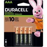 Pilas Duracell recargables AAA con 4 piezas