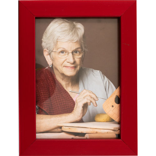 Portarretrato ALU-06 Aluminio rojo rayado 12x18cm