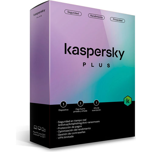 Software Kaspersky antivirus plus 1 dispositivo 1 año